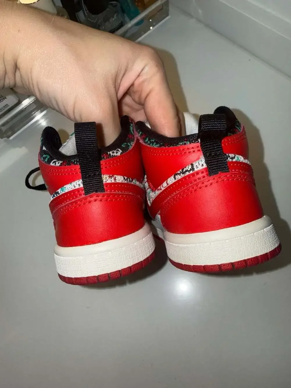 Air Jordan 1 Mid SE TD Ugly Christmas Sweater DM1209-150 Toddler Size 9C
